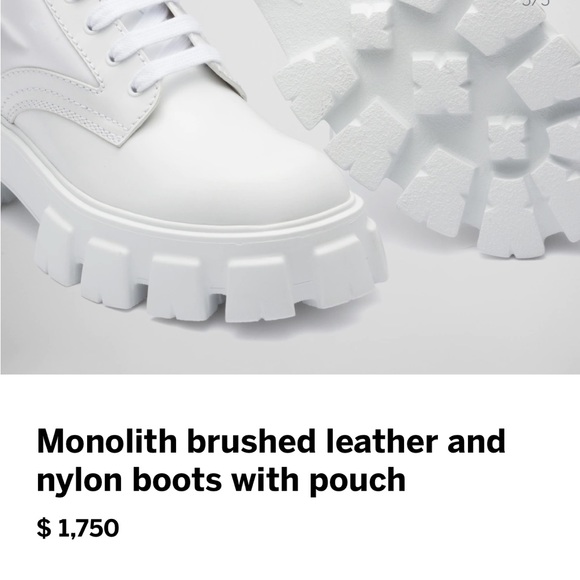 Prada Monolith brushed leather and nylon boots with pouch - Picture 4 of 4